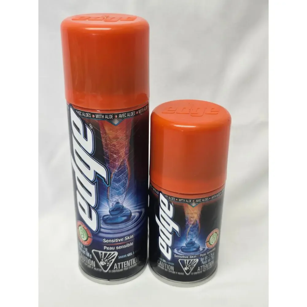Schick Edge Shave Gel for Sensitive Skin with Aloe 7 oz & 2.75 oz Men's Shaving